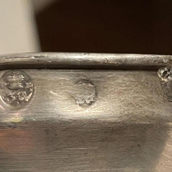 SOLD: Antique Pewter ½ Pint Mug Tankard VR ER GR Crown 36 British Pub Measure - Picture 3 of 7